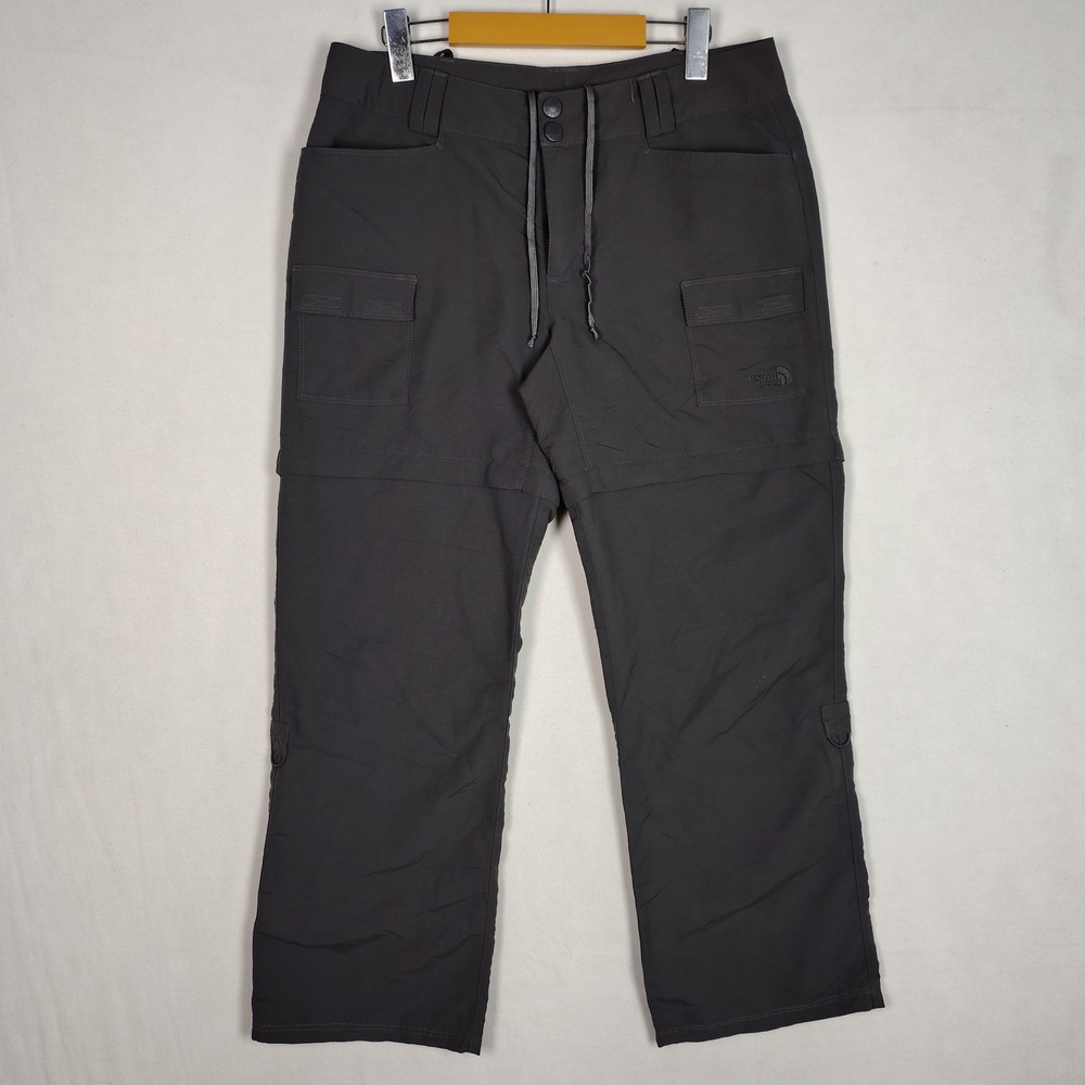 The North Face Womens 10 Convertible Cargo Hiking Pants Grey Zip Off Gorpcore